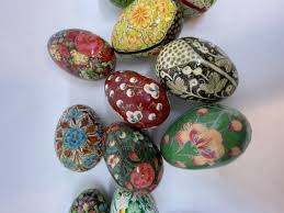 BAG OF 12** HAND DECORATED CERAMIC EGGS | eBay