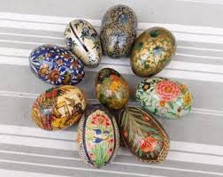 Vintage Glass Easter Eggs, Set of 9 Glass Hanging Ornaments, Hand Painted Glass Easter Eggs, German Folk Art Easter Eggs, Easter Decoration - Etsy UK