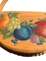 Nantucket Rattan Wall Basket Still Life Painted Lid Signed 1960 - Etsy