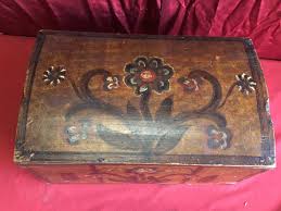Old Wedding Box in Painted Wood Folk Art 19th Century | eBay