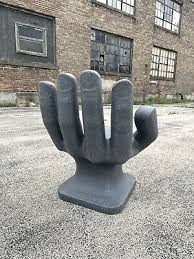 faux Granite Dark Gray left HAND SHAPED CHAIR 32" adult 70's Retro NEW | eBay