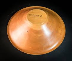 Premium Cherry Wood Bowl - Sleek Hand Turned Serving Dish ...