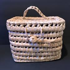 Hand Woven Palm Leaf Storage Natural Decor Basket | eBay