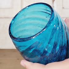 Vintage Murano Style Handblown Blue Footed Art Glass Vase ...