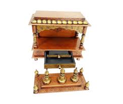 15" Wooden Hindu Mandir Pooja Ghar| Handcrafted Indian ...