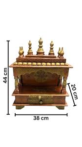 44 Cm Tall Handmade Wooden Pooja Mandir – Traditional Hindu ...