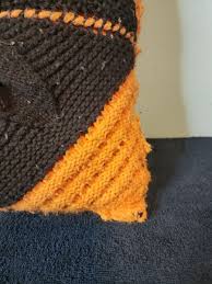 Beautiful Vintage 13×13 Halloween Orange And Brown Hand Knitted Flower Pillow | eBay