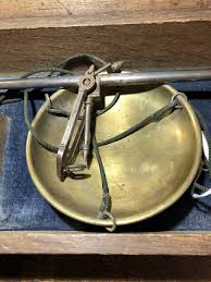 Antique Nicholl & Fowler Hand Held Weight Scale / Weights ...