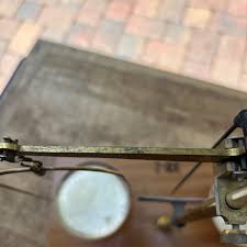 Vintage Grain Balance Scale. Brass/ Metal/ Wood Base. Read ...