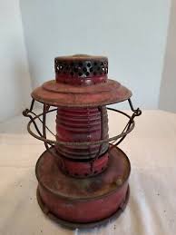 ANTIQUE ST. LOUIS HANDLAN UTILITY/RED GLOBE RED LANTERN | eBay