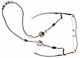 Women's Eyeglasses Beaded Chain and Badge Holder for IDs and ...