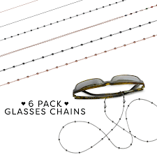 Lulo Glasses Strap Chains, 6-Pack Stylish Glasses Chain for ...