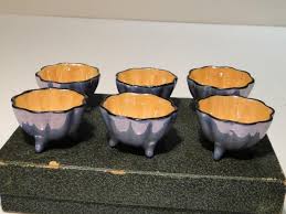 Set of 6 Vintage Lustreware Open Salts in Original Box Made ...