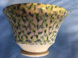 Antique Cup RARE Sponged Spatter Blue & Green Handleless ...