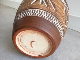 Vintage Brown Terracotta Ceramic German Planter - Etsy Israel