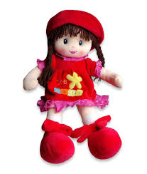 Linzy Rag Doll 17.5" Nidia Sweet Cakes Red Dress hat Brown ...