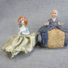 Vintage Pin Cushion Dolls Bisque Made in Japan | eBay