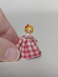 Topsy Turvy Miniature Doll . Scale 1:12. 28 Mm. Wooden Head ...