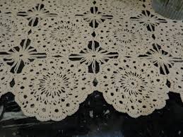 Vintage CROCHET LACE Ecru Tray Cloth 13 by 18 Inch, Doilies ...