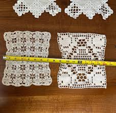 Lot 9 Hand Crochet Vintage Antique Doilies White Ecru Table ...
