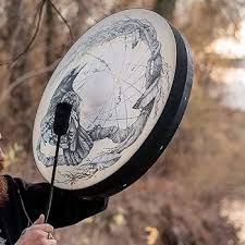 Amazon.com: Alice Shaman Drum 10 Inch, Handmade Crow Pattern ...