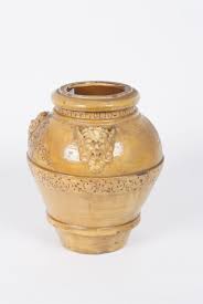 Lot - ITALIAN YELLOW GLAZE MICHELE AGRESTI IMPRUNETA OLIVE JAR