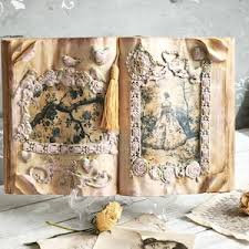 Upcycled Vintage Buchdekor, offenes Buch, Shabby Chic ...