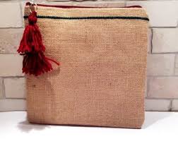 Hand Embroidered Pineapple Jute Pouch: Boho Summer ...