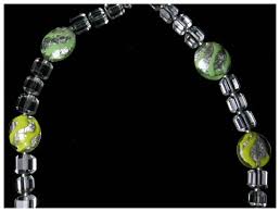 Rock Crystal and Foiled Art Glass Bead Necklace. For Sale at ...