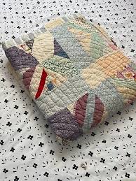 Vintage Antique Patchwork Crazy Quilt Calico Feedsack Hand Stitched 79 x 70” | eBay