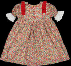 Sal & Pimenta Girls Dress - Red Trocadero Liberty Print ...