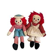 Vtg 25' Inch Raggedy Ann & Andy Rag Doll Pair, Rag Doll - Etsy