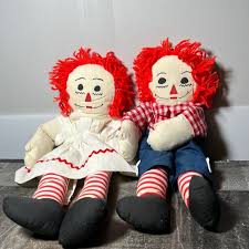 Accents | Vintage Hand Made And Painted Raggedy Ann And Andy ...