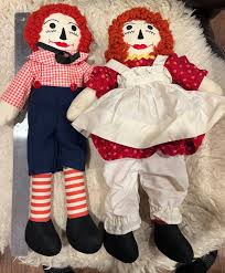 LARGE 17" Vintage 1970's Handmade Classic RAGGEDY ANN and ...