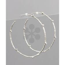 CZ Point Hoops -Silver - Once Upon A Dress| Ridgeland MS ...