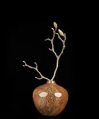 4.5" Dinosaur Egg Agate Hand Carved Crystal Vase Sculpture, Crystal Healing - Rikoo Gems and Crystals