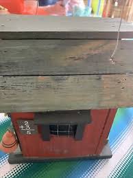 Little Red School House, Wooden, Colorful, Decorative Hanging Birdhouse | eBay
