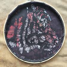 Tiger Batik Art OOAK Round Wall Hanging Handmade Original ...