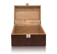 Wooden Keepsake Box with Lock - Locking Storage Box - Large ...