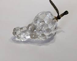Vintage Clear Glass Grape Cluster With Brass Leaf, Wear Some ...