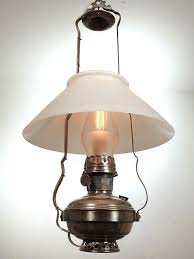 Simple and Early Nickel Plated Oil Lamp at 1stDibs