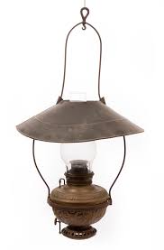 Sold at Auction: American Brass Oil Lamp Lantern