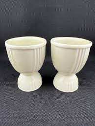 Hankscraft Double Sided Egg Cups - Striped Ceramic Cups - Set of 2 - Etsy Israel