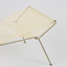 Mid-Century Iron + Cord Stool, Original Condition For Sale at 1stDibs