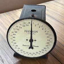 Antique Scale Hanson Utility Model 2060, 60lb Kitchen Scale, Farmhouse Rustic Metal Scale, Missing Top Metal Platform.... Vintagecharmhouse - Etsy