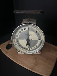 Vintage Hanson 1371 Kitchen Scale 25 lb FARMHOUSE SCALE white | eBay