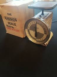 Vintage Hanson 1371 Kitchen Scale 25 lb FARMHOUSE SCALE white | eBay
