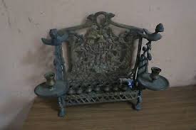 ANTIQUE CAST IRON OR BRASS MENORAH JEWISH EUROPEAN HANUKKAH LAMP JUDAICA | eBay