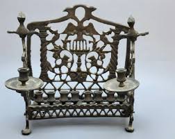 Antique Solid Brass Polish Menorah and Hanukkiah Beginning of the 20th Century. - Etsy