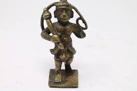 Antique Old Brass God of Strength Lord Hanuman Long Tail ...